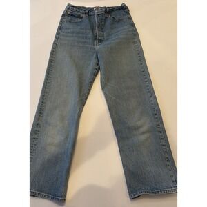 Levi's Ribcage Straight Ankle Womens 31 High Rise Button Fly Jeans‎ Light Wash